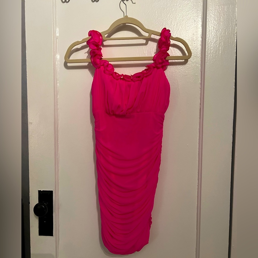 HOT pink Hello Molly Mini dress
